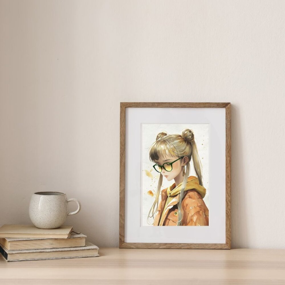 5x7 - GLOSSY - Golden Autumn Muse Art Print